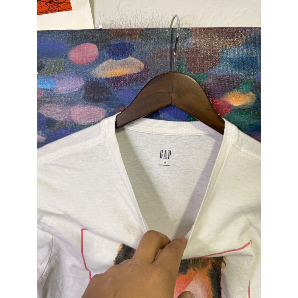 Gap David Bowie Tour 1973 Graphic T-Shirt White Mens XS Aladdin Sane Music Tee - Picture 4 of 6